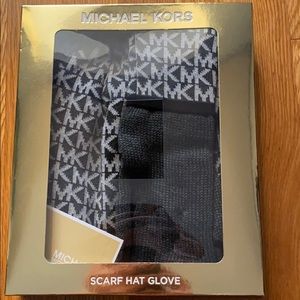 Michael Kors scarf, gloves and hat set.